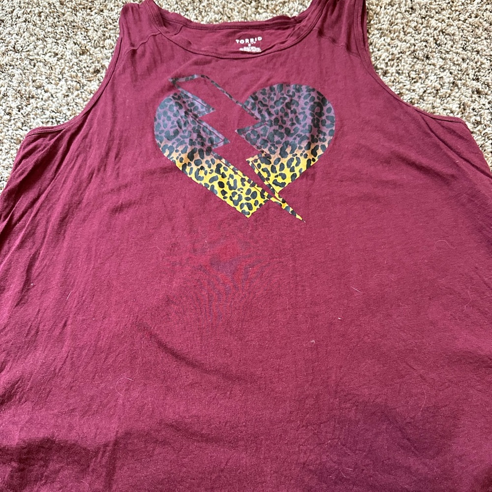 Torrid leopard active tank top